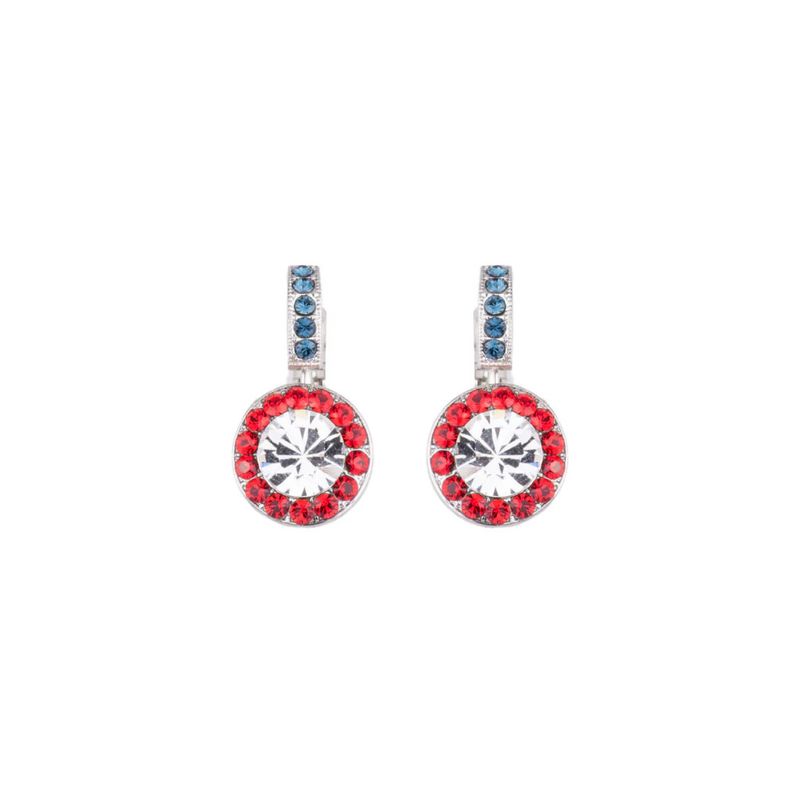 Mariana Large Embellished Halo Earrings in "Americana"