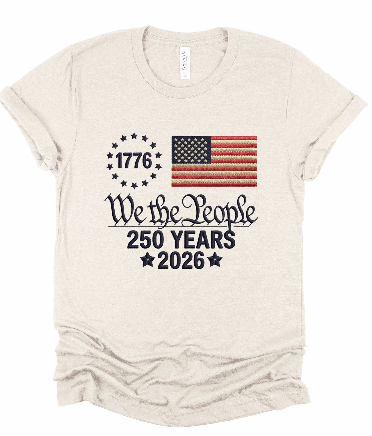 We The People 250 Years Together Canvas Tee