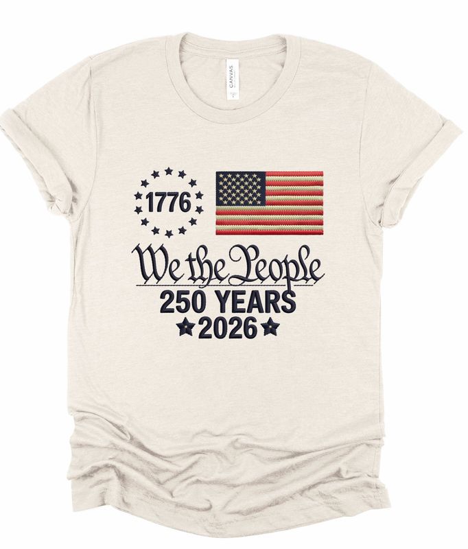 We The People 250 Years Together Canvas Tee