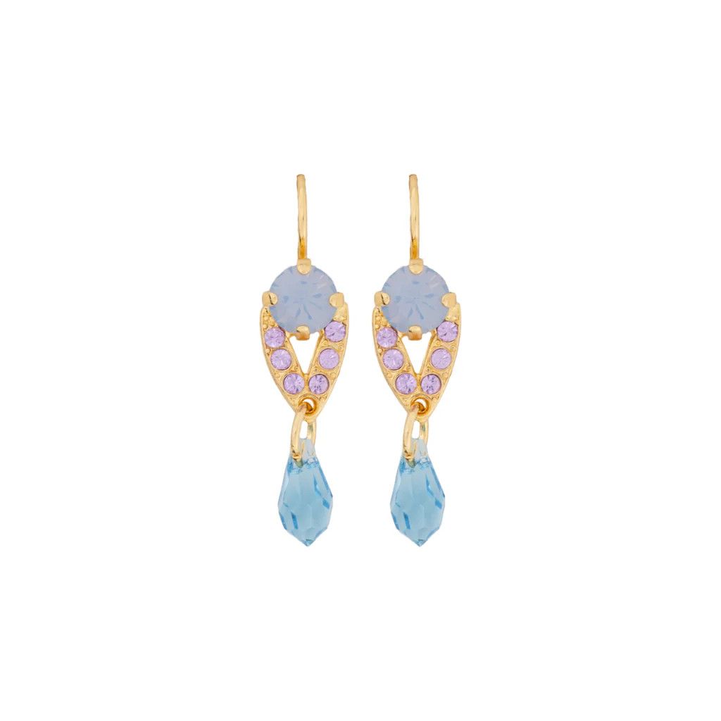 Mariana Medium Embellished Drop Earrings in "Lavender Fields"