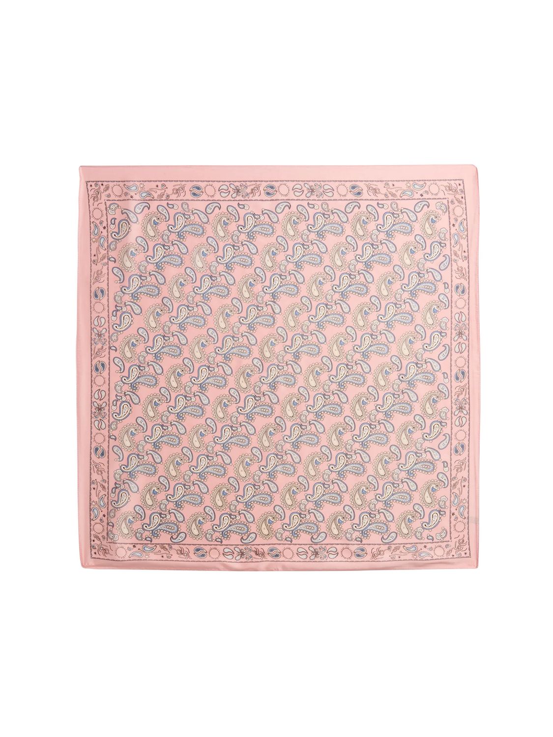 Wyatt Paisley Square Scarf- Assorted Colors, Color: Pink