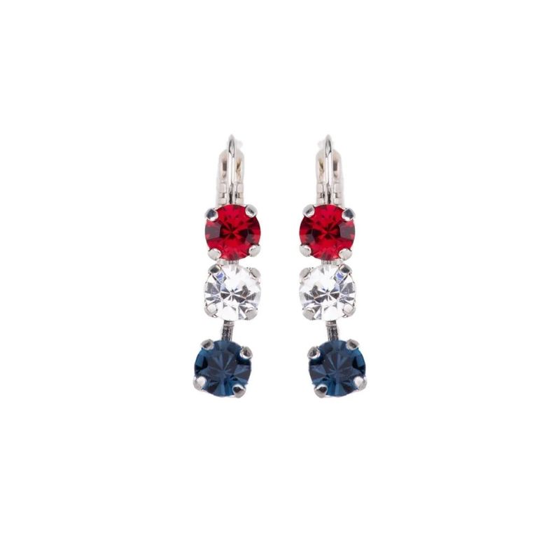 Mariana Small Three Stone Earrings in "Americana" ROEarring