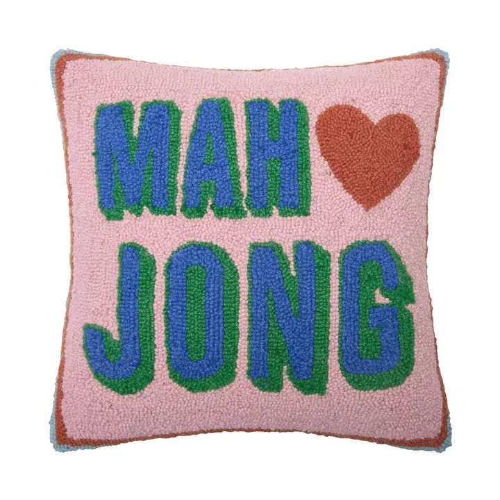Mah Jong Hook Pillow 16x16"