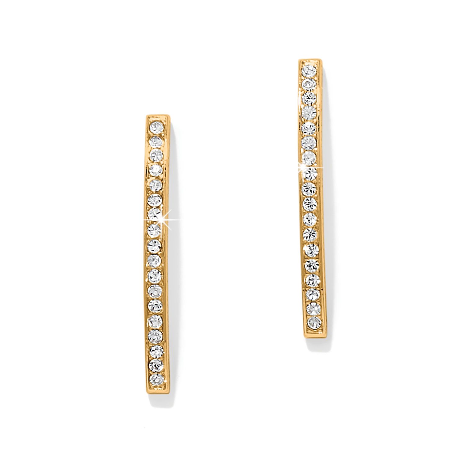Meridian Geo Bar Gold Post Earrings Gold