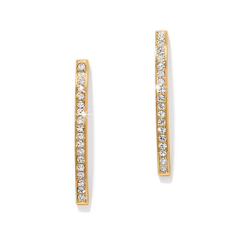 Meridian Geo Bar Gold Post Earrings Gold