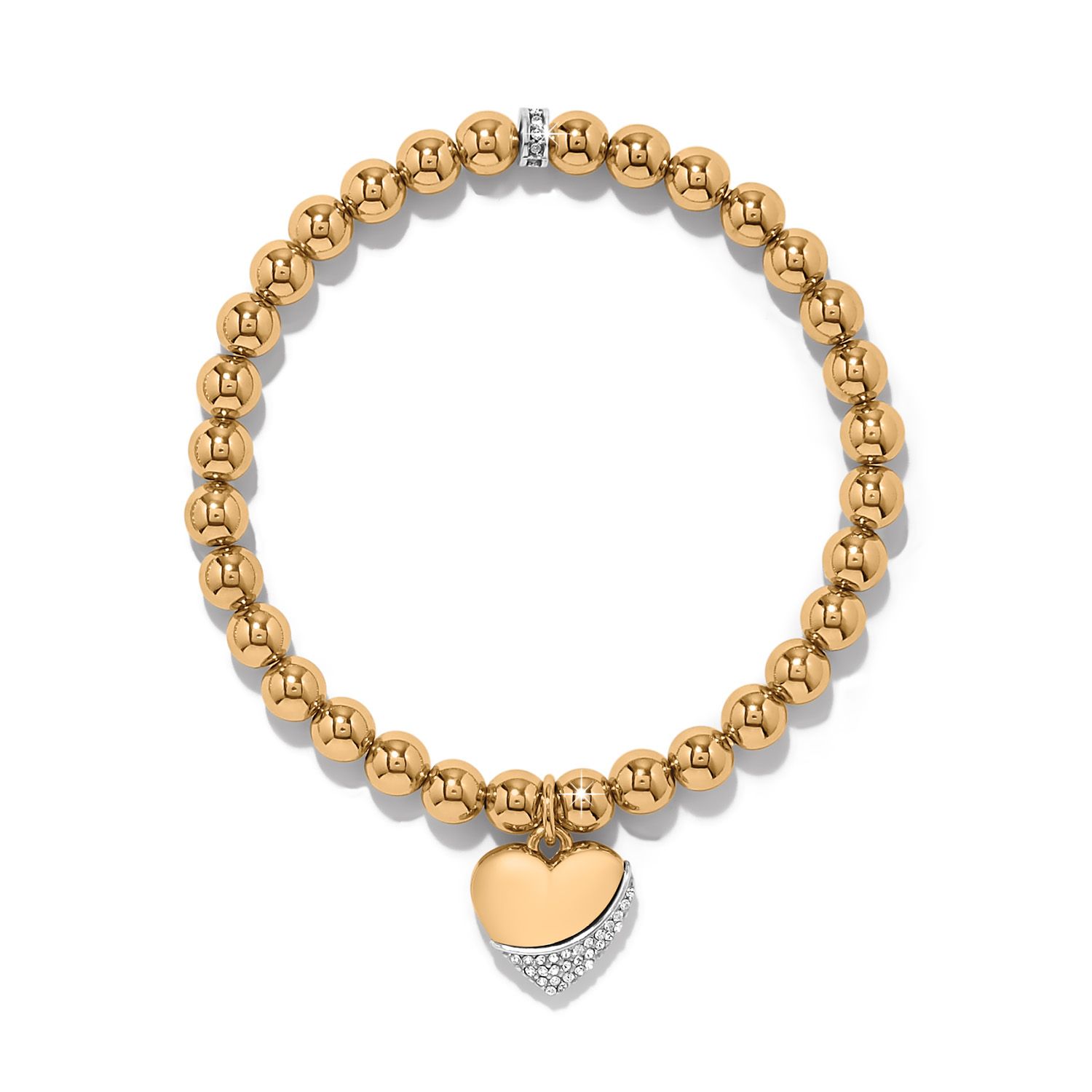 Meridian Petite Wave Heart Bracelet Gold