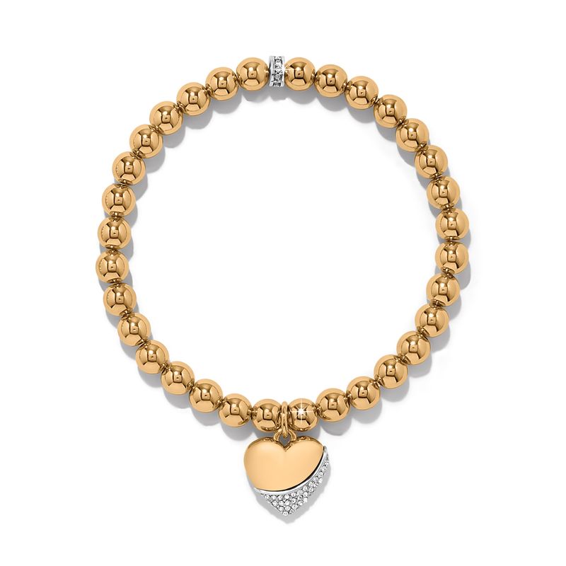 Meridian Petite Wave Heart Bracelet Gold