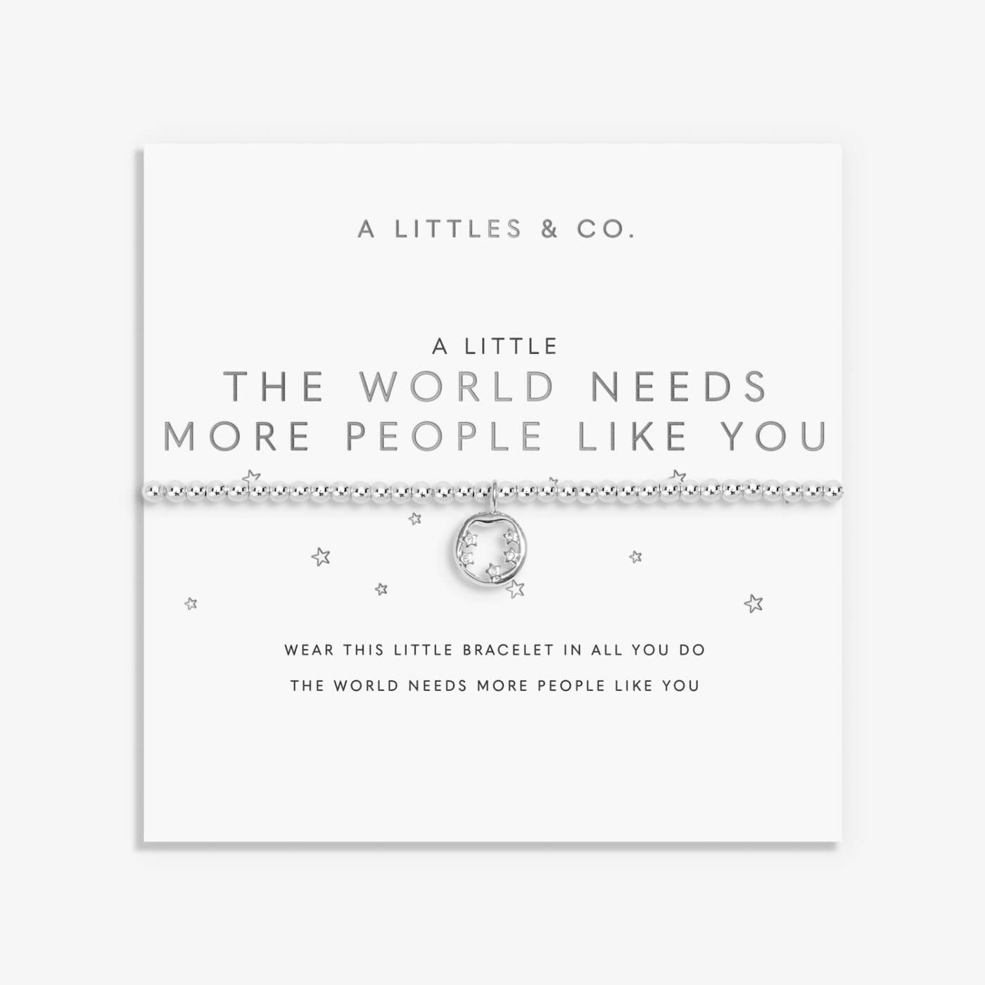 A Little The World Needs More People Like You Bracelet Silver