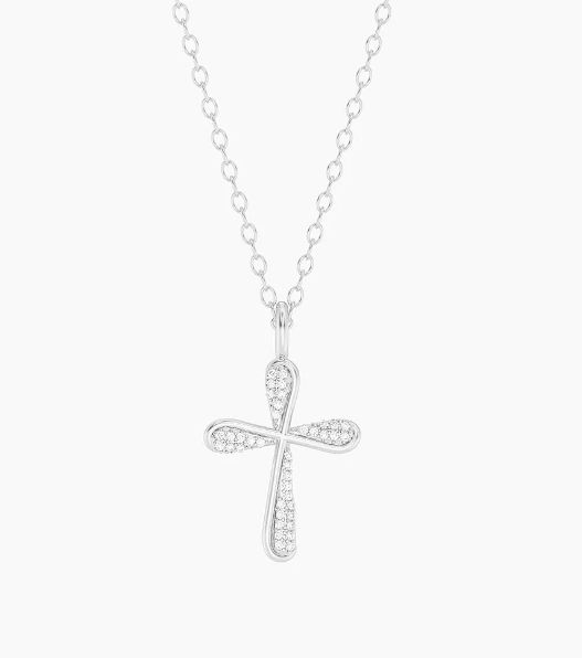 Waterproof Grace Pendant Necklace Silver