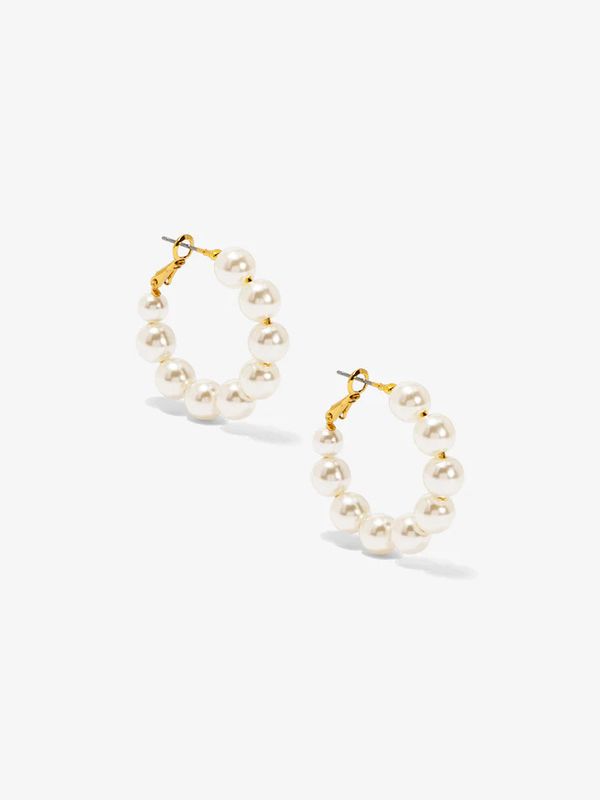 Chunky Pearl Hoop Earring