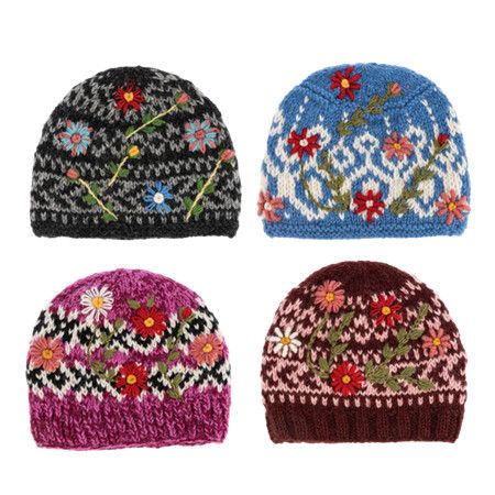 Embroidered Beanie Hat