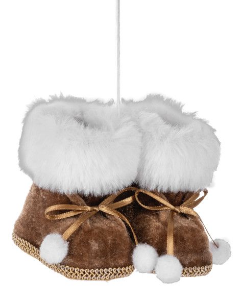 Winter Boot Ornament, Color: Red