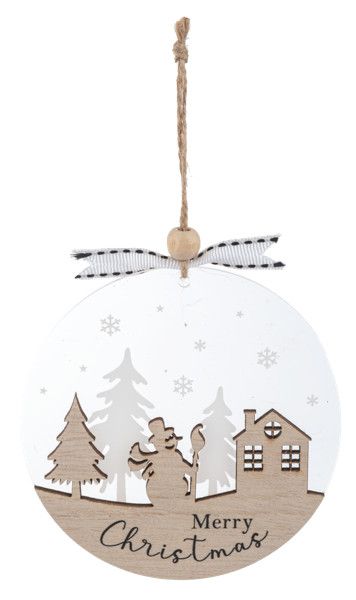 Lasercut Christmas Ornament, Color: Merry Christmas