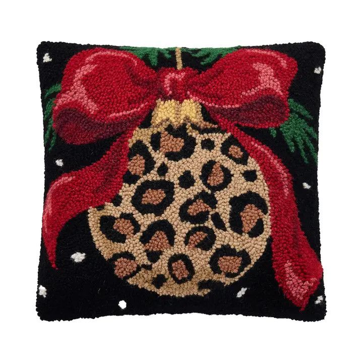 Leopard Ornament Hook Pillow 16"x16"