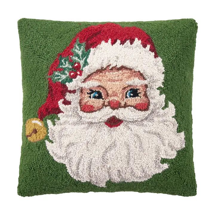 Red Hat Santa Hook Pillow 18x18"