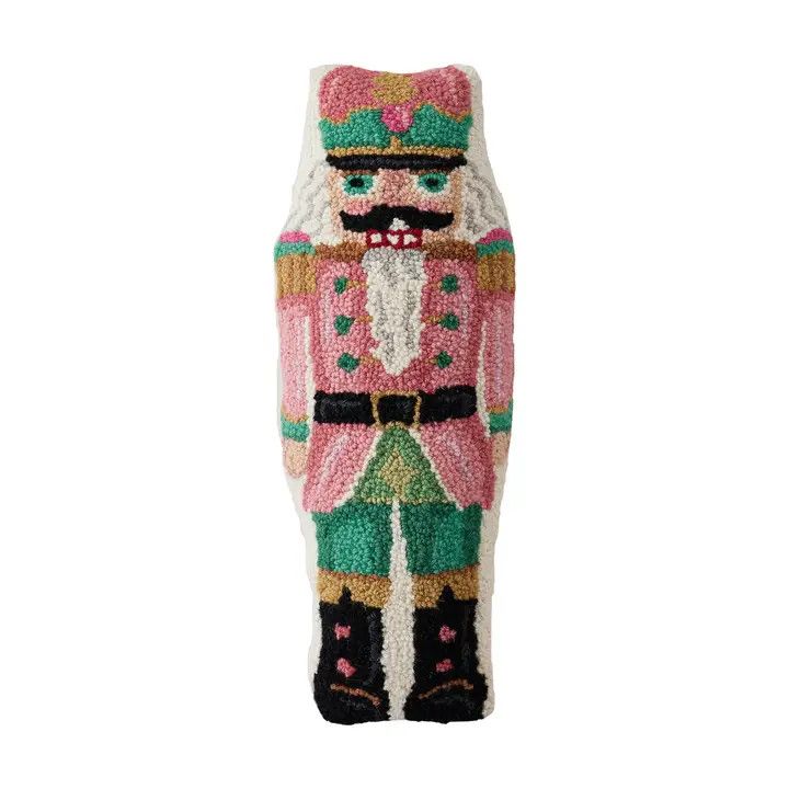 Shaped Pink Nutcracker Hook Pillow 8x20"