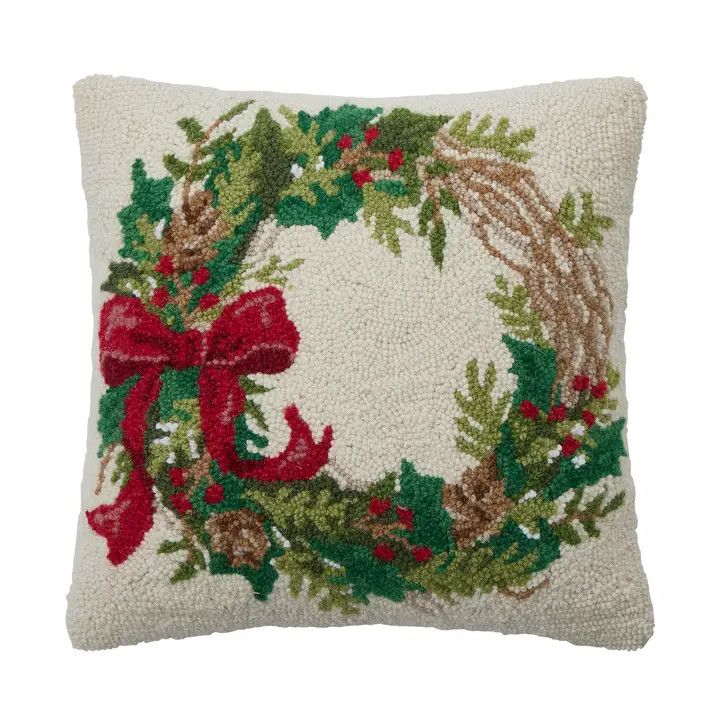 Wreath Hook Pillow 16x16"
