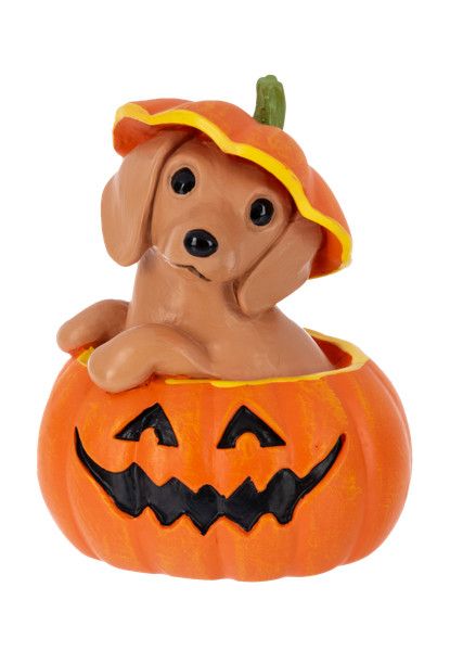 Hallo-weenies Dog Figurines - 3 styles, Color: Jack-o-Lantern