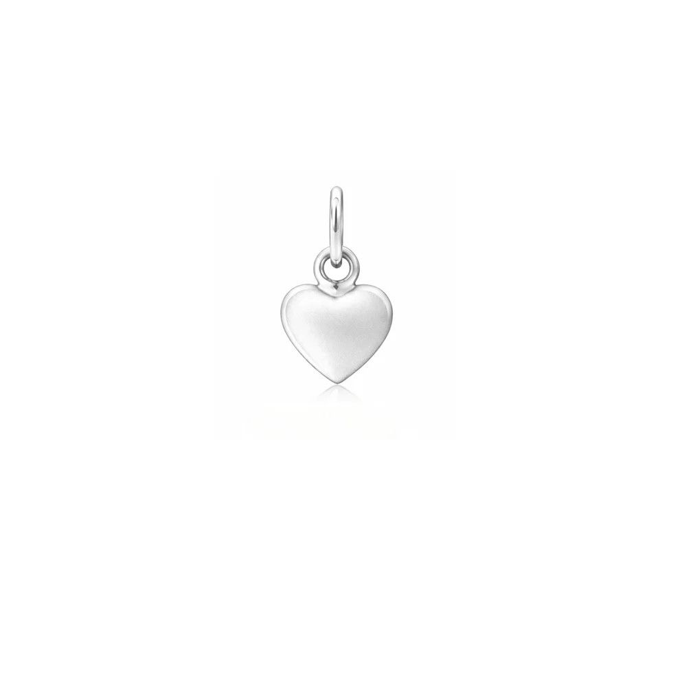 Puffy Heart Silver Small 12mm