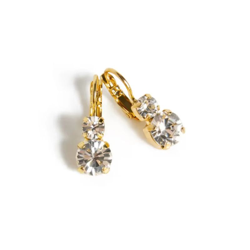 On A Clear Day Two-Stone Drop Earrings YG