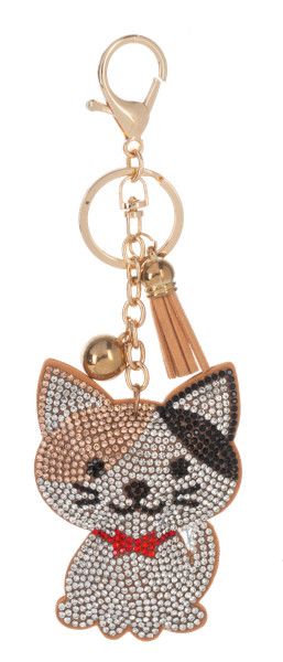 Key Ring Gold Cat