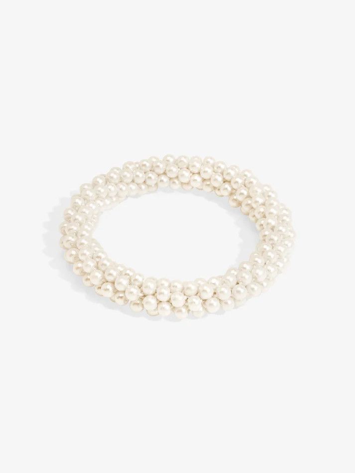 Braided Pearl Stretch Bracelet