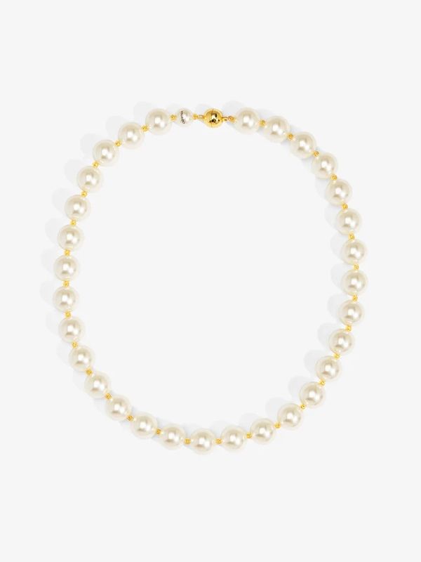 14mm Pearl Beaded Magnet Short Necklace