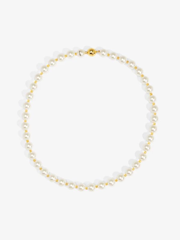 10mm Pearl Beaded Magnet Short Necklace