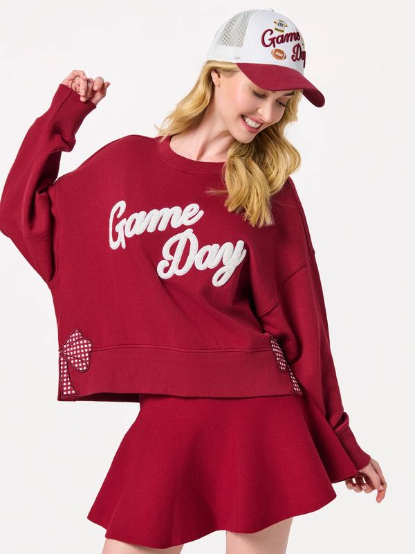 Game Day Relaxed Sweatshirt Maroon
