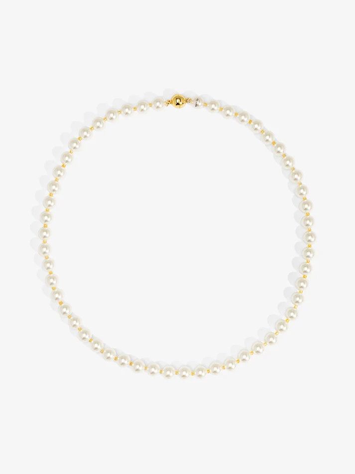 8mm Pearl Beaded Magnet Short Necklace