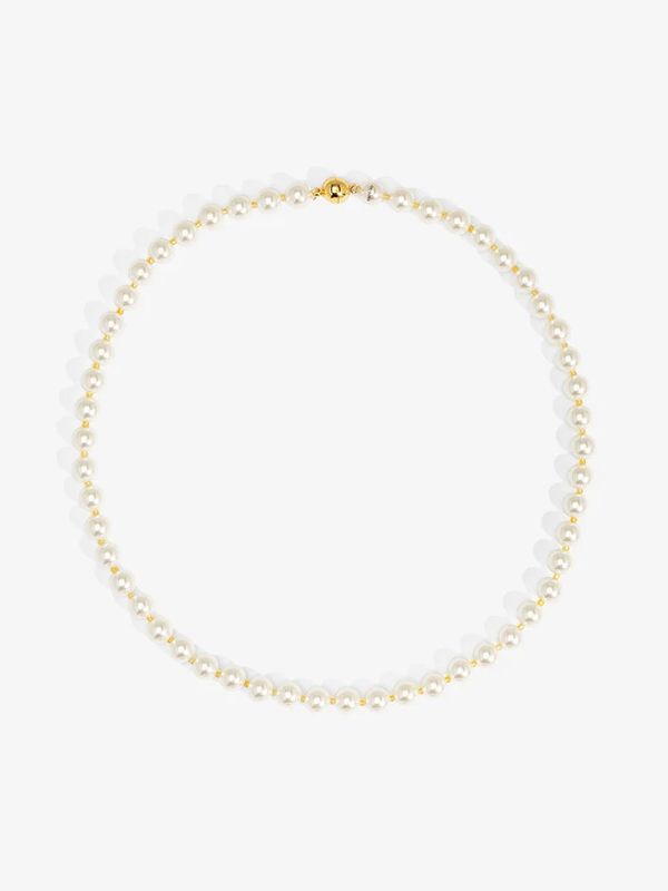 8mm Pearl Beaded Magnet Short Necklace