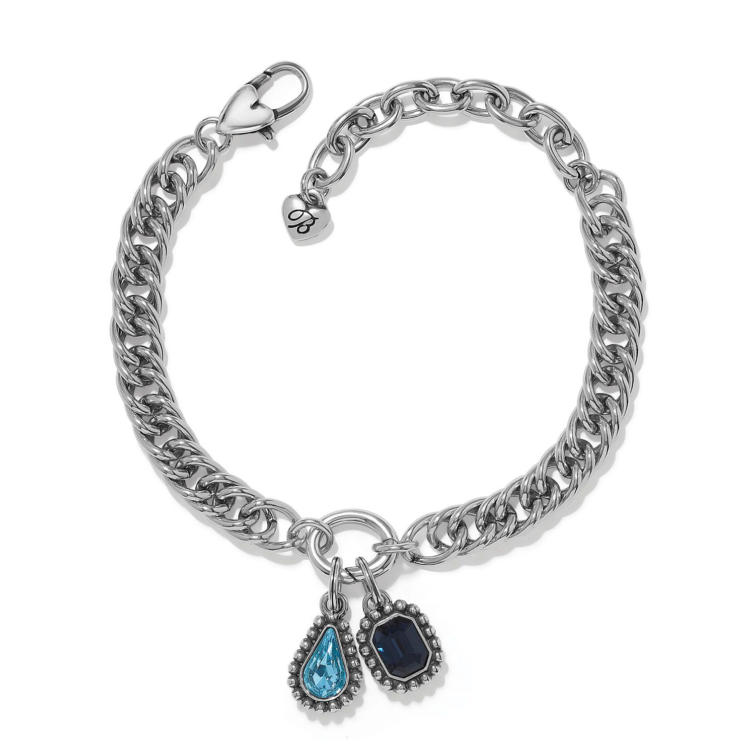 Twinkle Luxe Charm Link Blue Bracelet