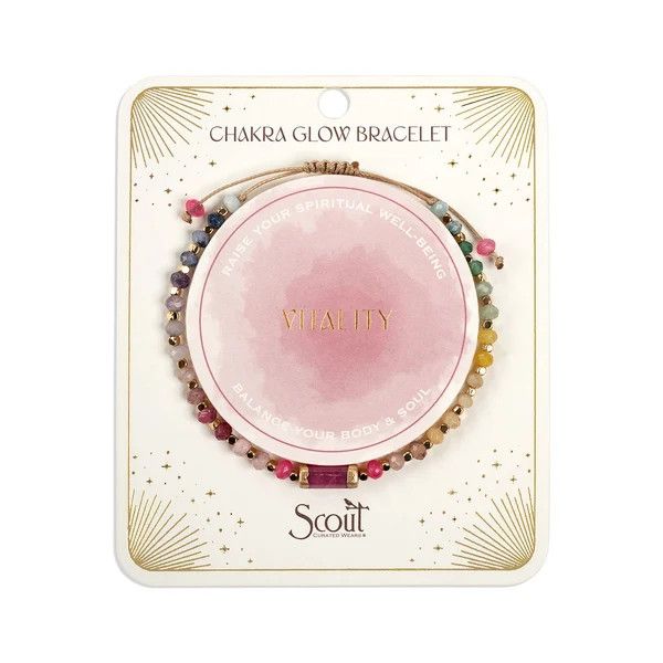 Chakra Glow Bracelet, Color: Vitality/Root/Gold