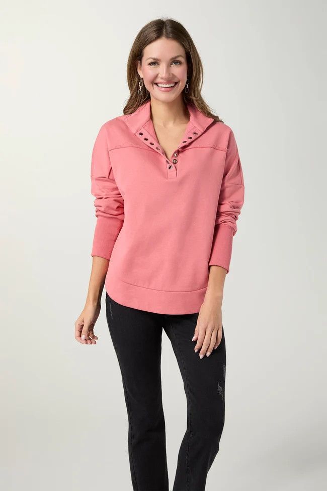 Solace Long Sleeve Top With Grommets