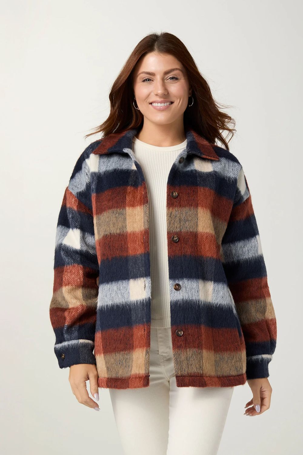 Adley Button Front Overshirt, Size: XS