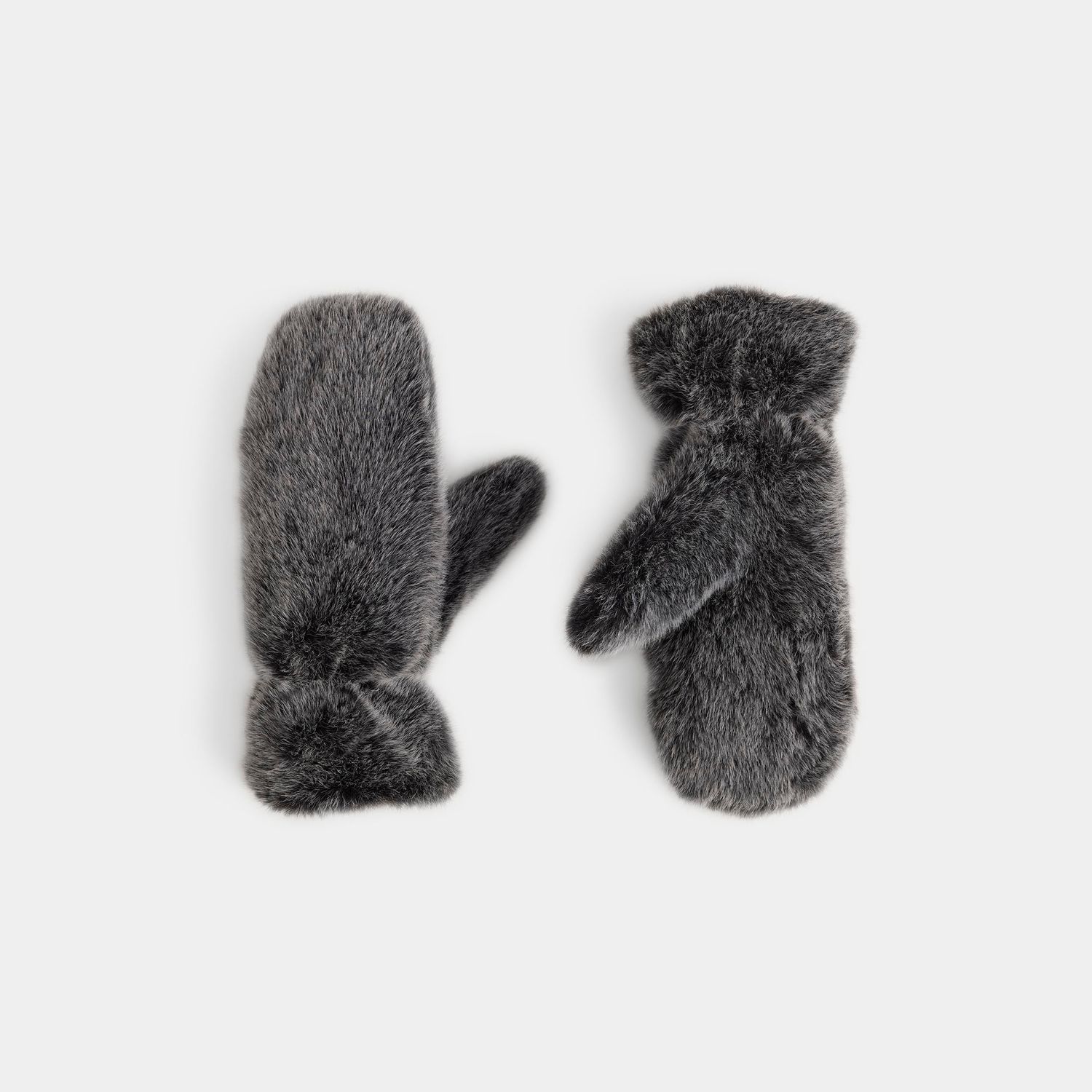 Plush Mitten, Color: Black