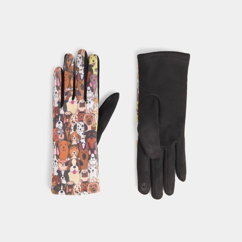 Puppy Party Touchscreen Gloves Multi