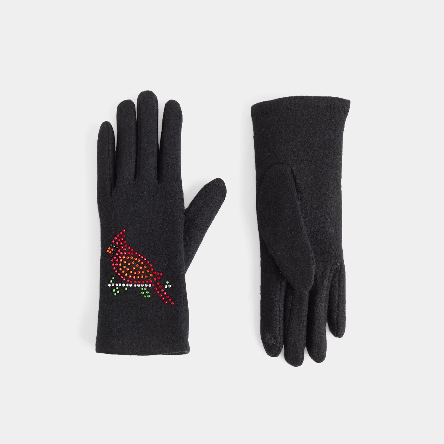 Glitz Cardinal Touchscreen Gloves Black