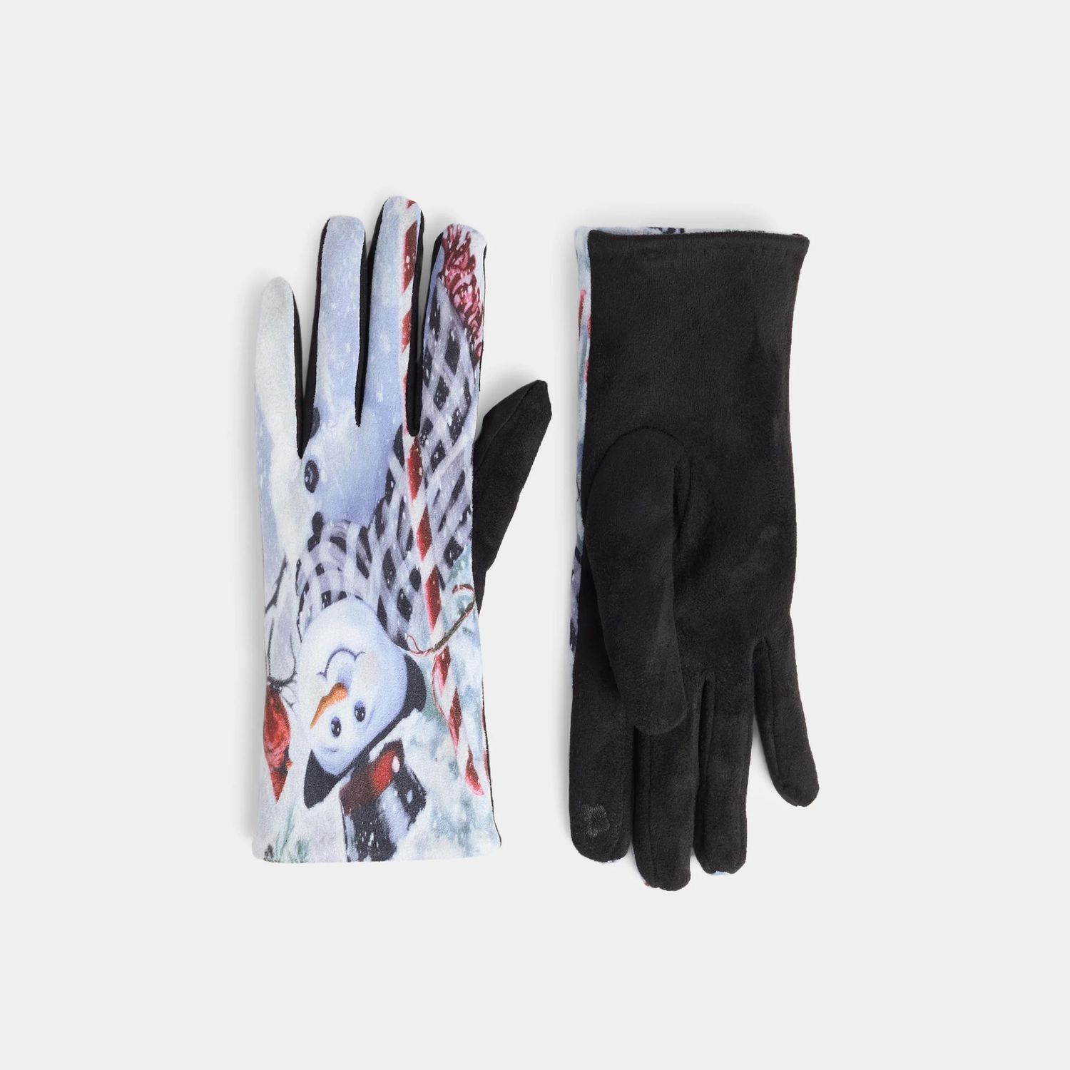 Snowman Cardinal Touchscreen Gloves