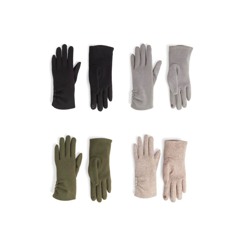 Chic Button Detail Touchscreen Gloves 4 Colors