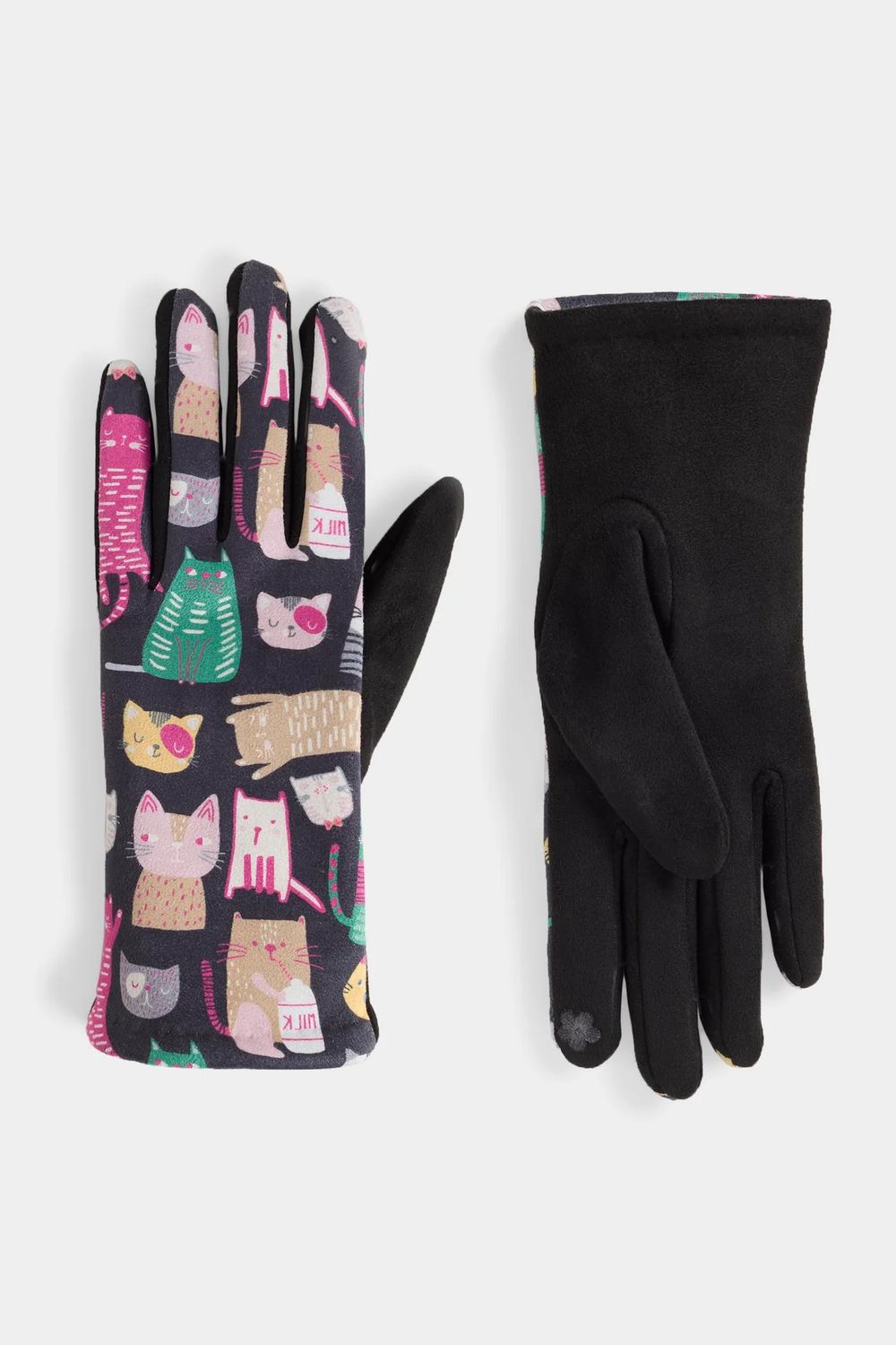 Color Cat Touchscreen Gloves - 2 colors, Color: Black