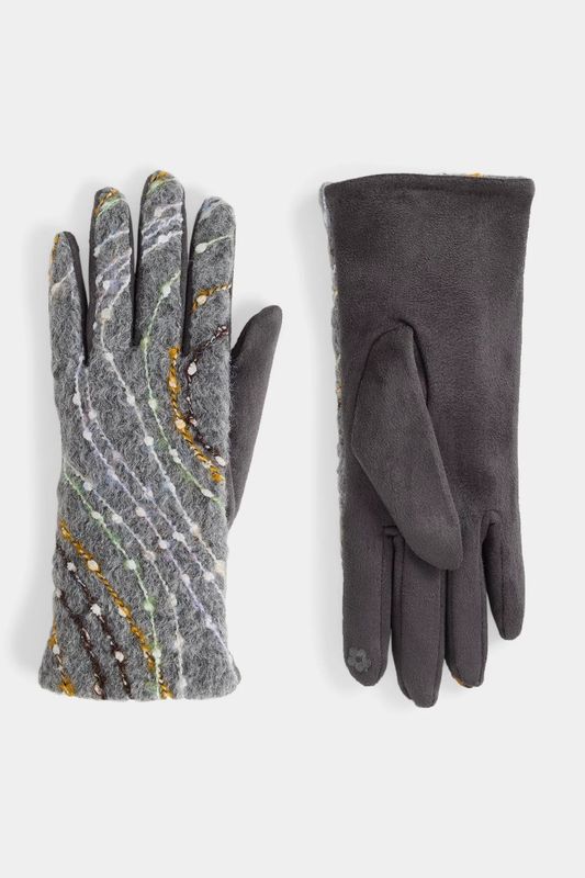 Felt Checker Touchscreen Gloves - 2 colors