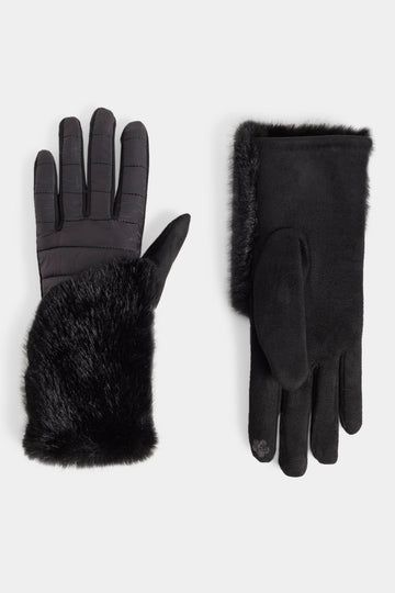 Asymmetrical Fur Wrist Touchscreen - 3 colors, Color: Black
