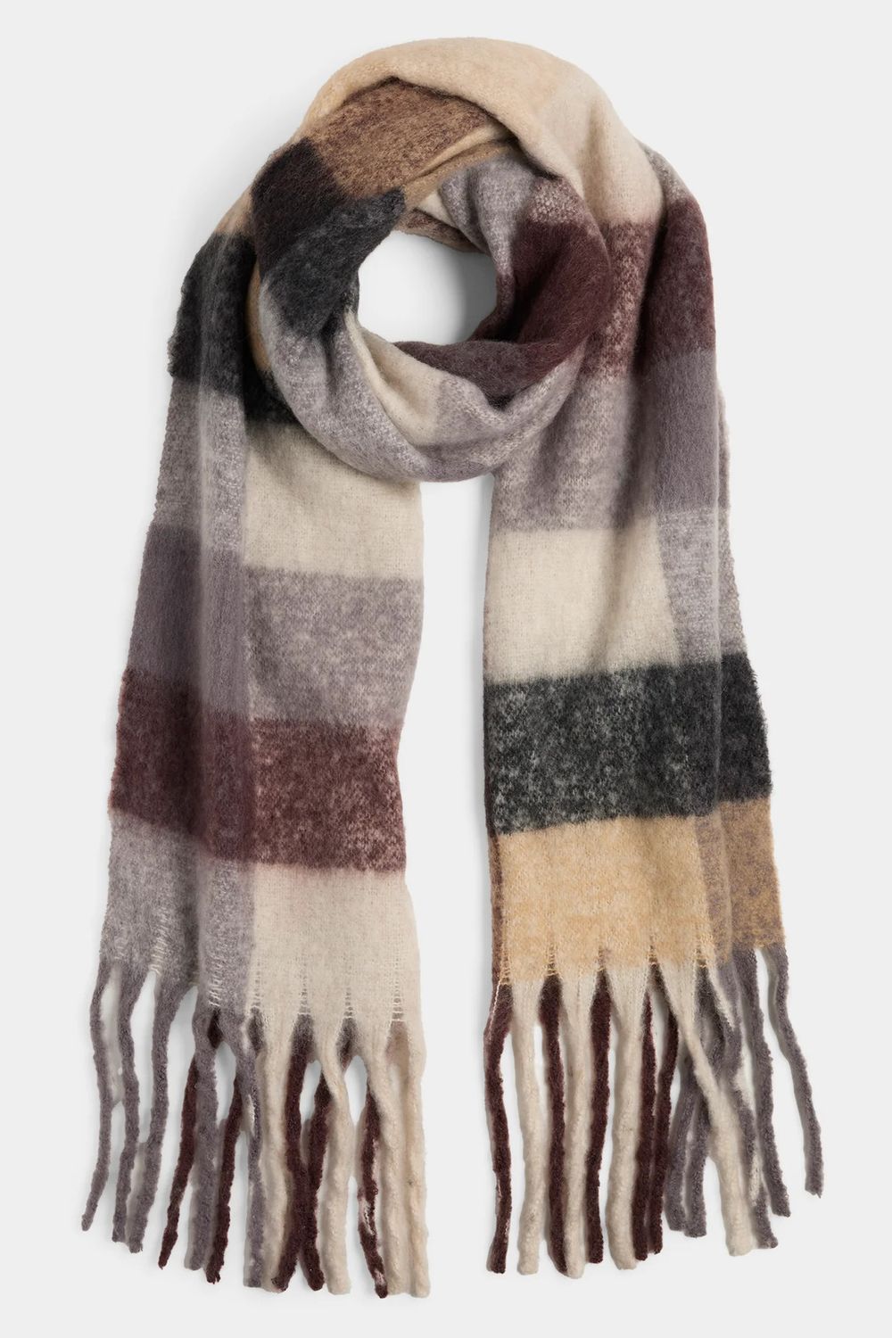 Maize Oblong Scarf - 5 colors, Color: Dark Chocolate