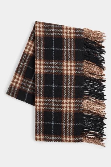 Elysia Oblong Scarf - 3 colors, Color: Black