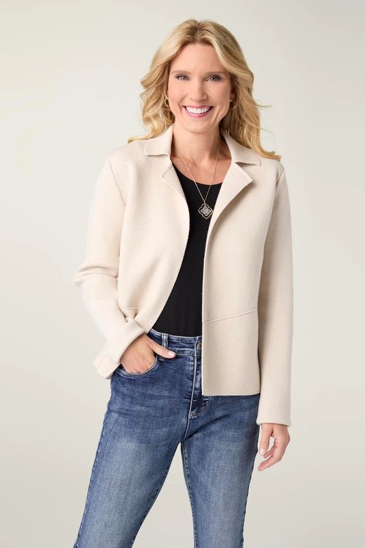 Heavenly-Luxe Notch Collar Cardigan