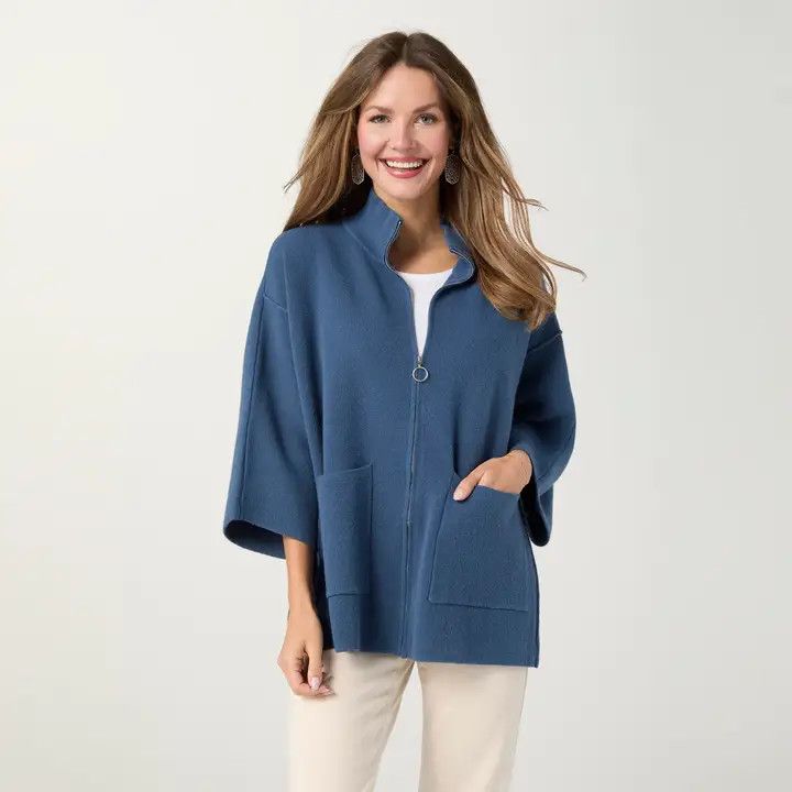 Heavenly-Luxe Zip Cardigan w/Pockets