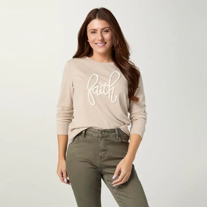 Faith Long Sleeve Crew Neck Top