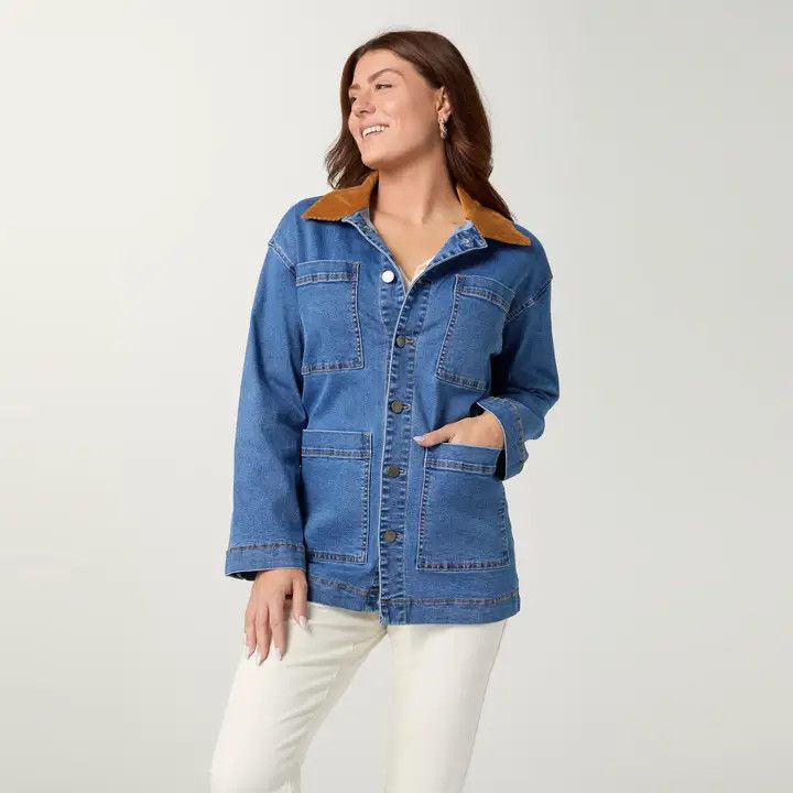 EverStretch Corduroy Collar Barn Jacket