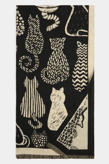 Binx Cat Oblong Scarf